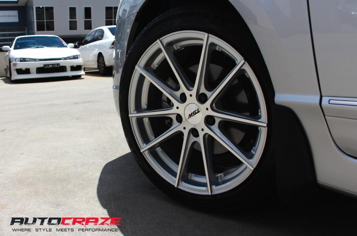 HONDA CIVIC 5 STUD BATHURST SILVER